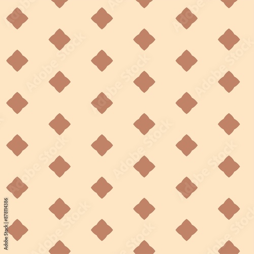 Geometric, simple, seamless pattern with a hint of peach fuzz. Flat digital illustration for fabric, carpets, wallpaper photo