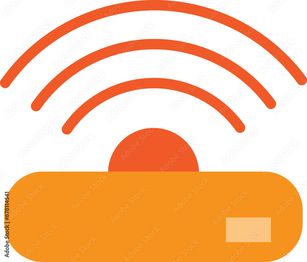 Obraz premium Orange Siren Icon or Symbol.