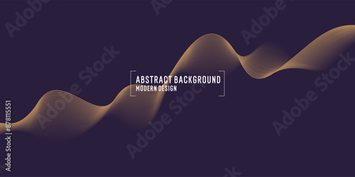 Wavy, wriggling lines on a dark background. Abstract background with amorphous shapes. A template for placing text and information. Beautiful stylish design.