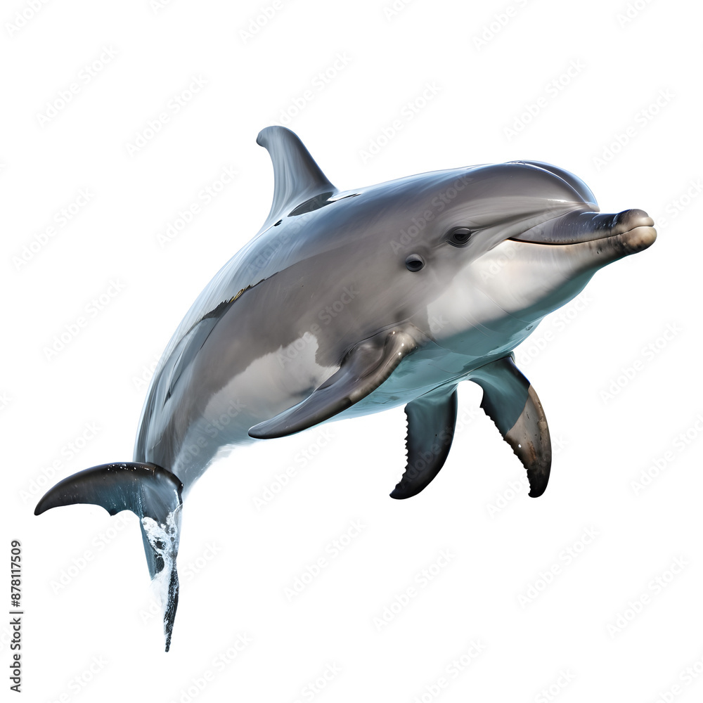 Fototapeta premium Dolphin isolated on transparent background