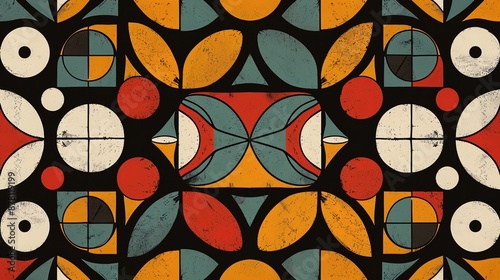 Geometric pattern wallpaper