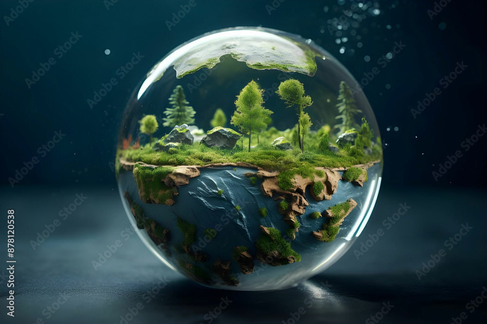 world globe with clean water inside world globe with clean water inside