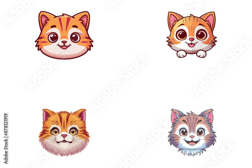 cute cat icon vector image