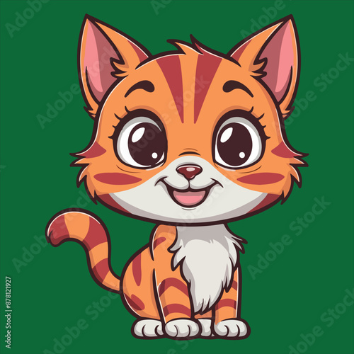 cute cat icon vector image