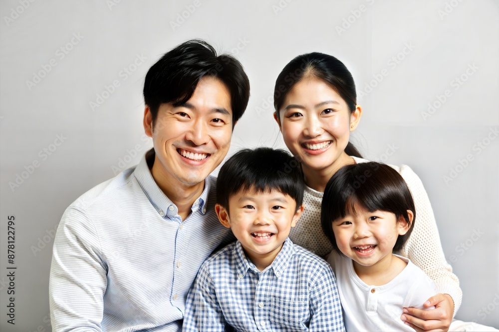 Happy Asian Family, Father with Kids, Father's Day
Happy Asian Family, Father with Kids, Father's Day