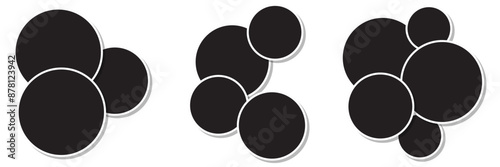 round photo collage template. vector illustration, new collections