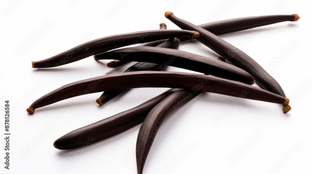 Naklejka premium Fresh vanilla pods isolated with clipping path