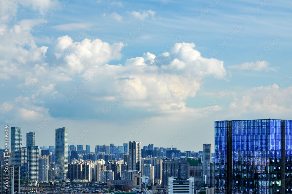 clouds over city