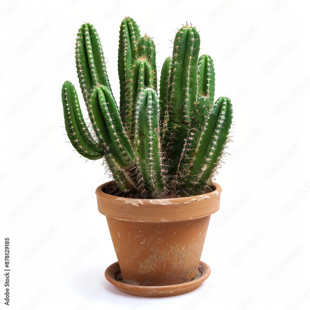 Cactus in a pot isolated on white background Cactus in a pot isolated on white background
