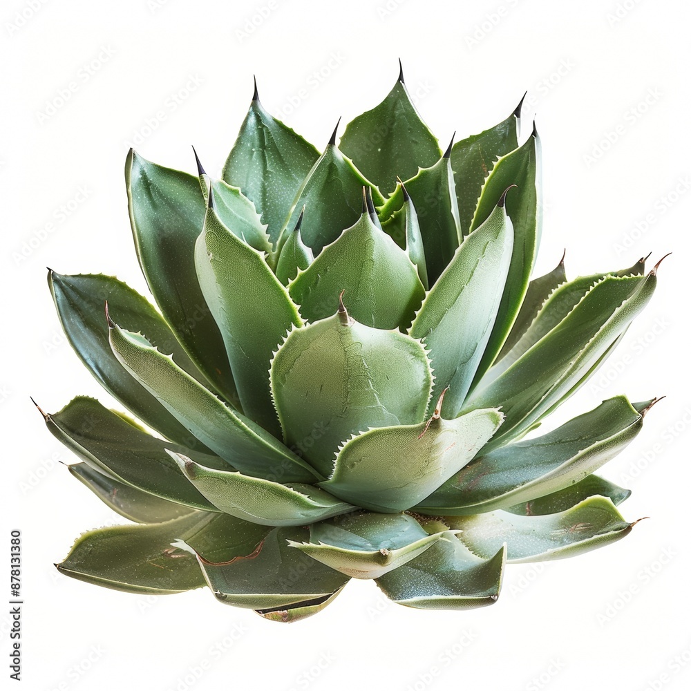 The green rosette succulent isolated on white background The green rosette succulent isolated on white background