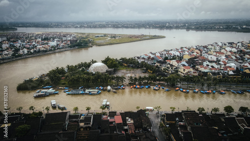 Foto The aerial view of Hoi An in Vietnam