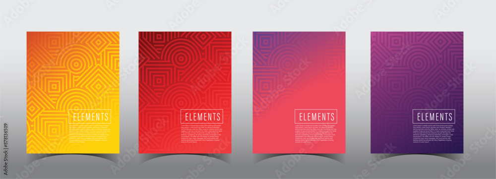 Fototapeta premium Abstract geometric line pattern background for business brochure cover design.