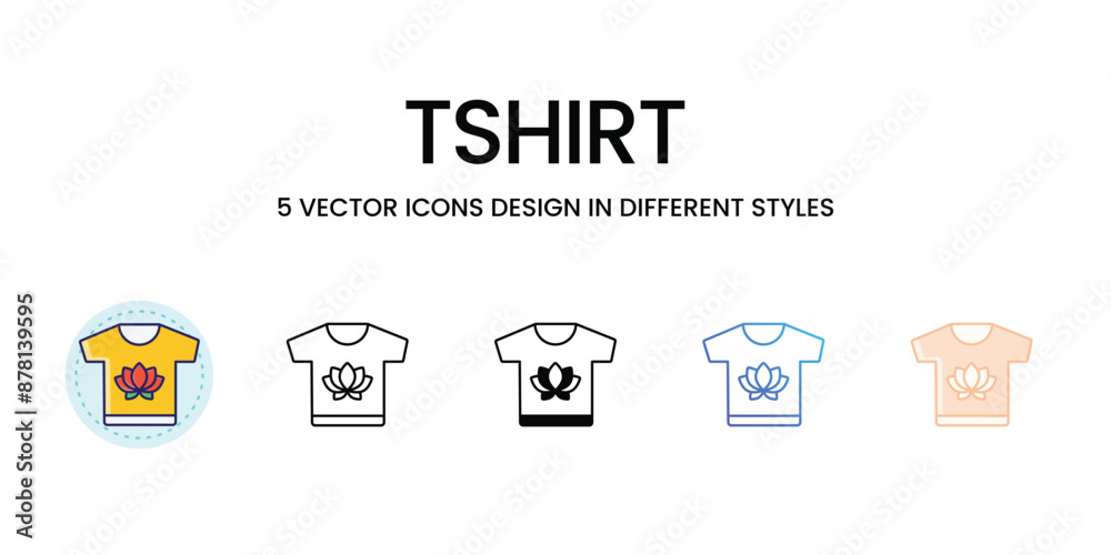 Tshirt icons vector set stock illustration Tshirt icons vector set stock illustration