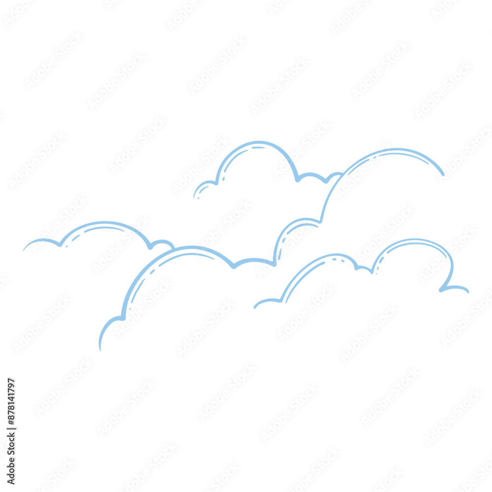 Hand drawn of clouds esoteric symbol. Alchemy mystical magic elements in colorful doodle vintage drawing style. Hand drawn of clouds esoteric symbol. Alchemy mystical magic elements in colorful doodle vintage drawing style.
