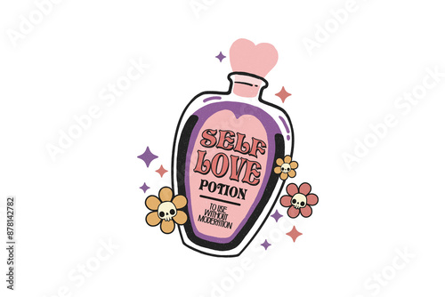Self love potion, Halloween PNG Sublimation Graphics  photo