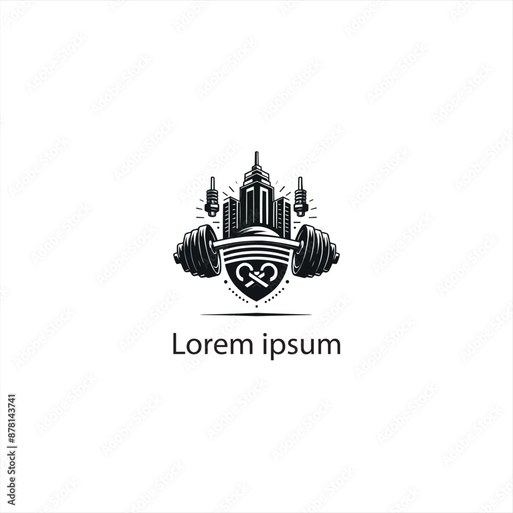 Naklejka premium A Gym Fitness Logo Design