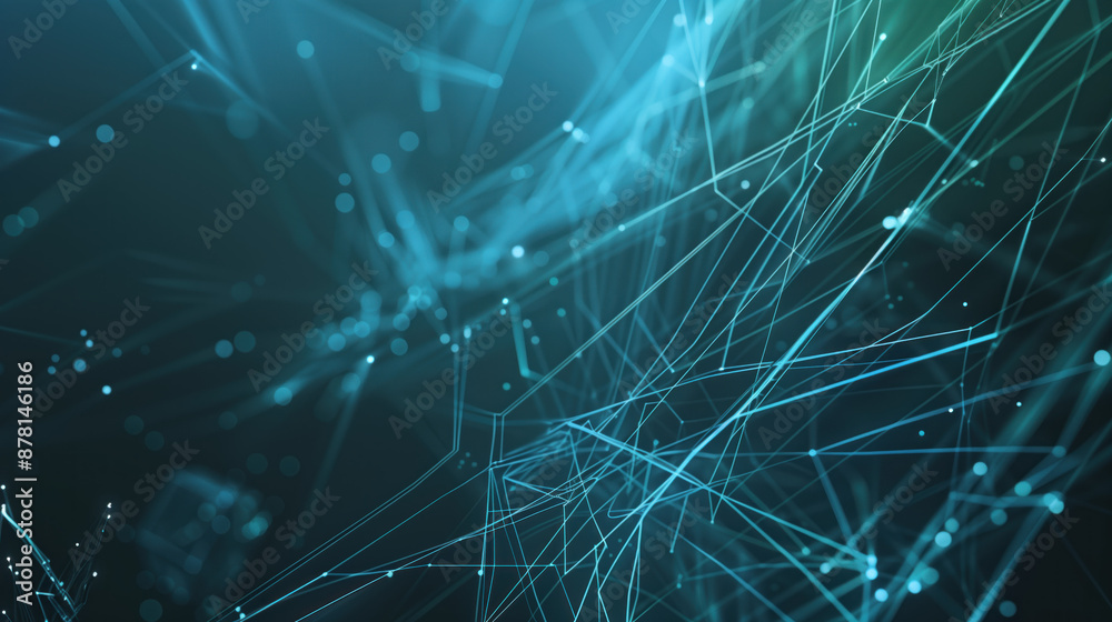 Lines and dots connected in an abstract digital network on a blue background. Lines and dots connected in an abstract digital network on a blue background.