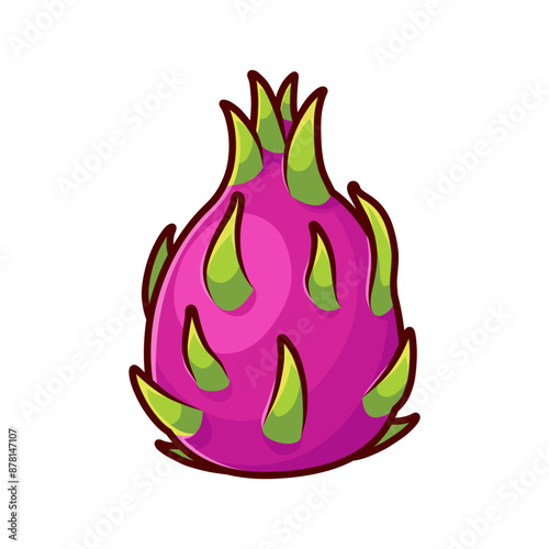 fresh dragon fruit illustration