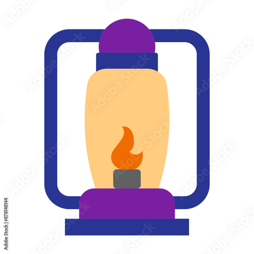 Oil lamp Flat icon