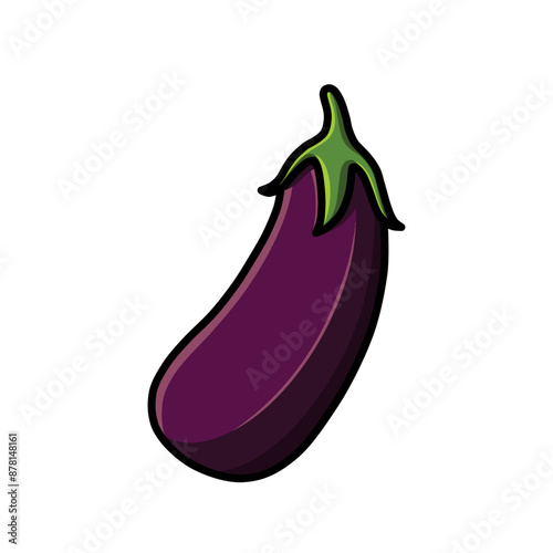 fresh eggplant illustration