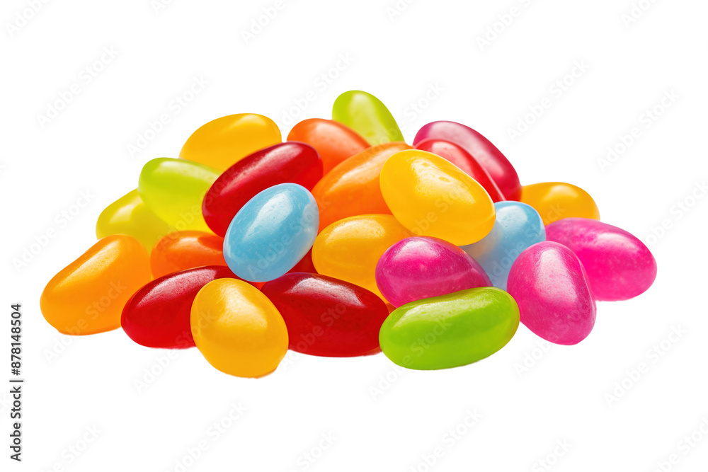 Whimsical Mountain of Colorful Jelly Beans on White or PNG Transparent Background. Whimsical Mountain of Colorful Jelly Beans on White or PNG Transparent Background.