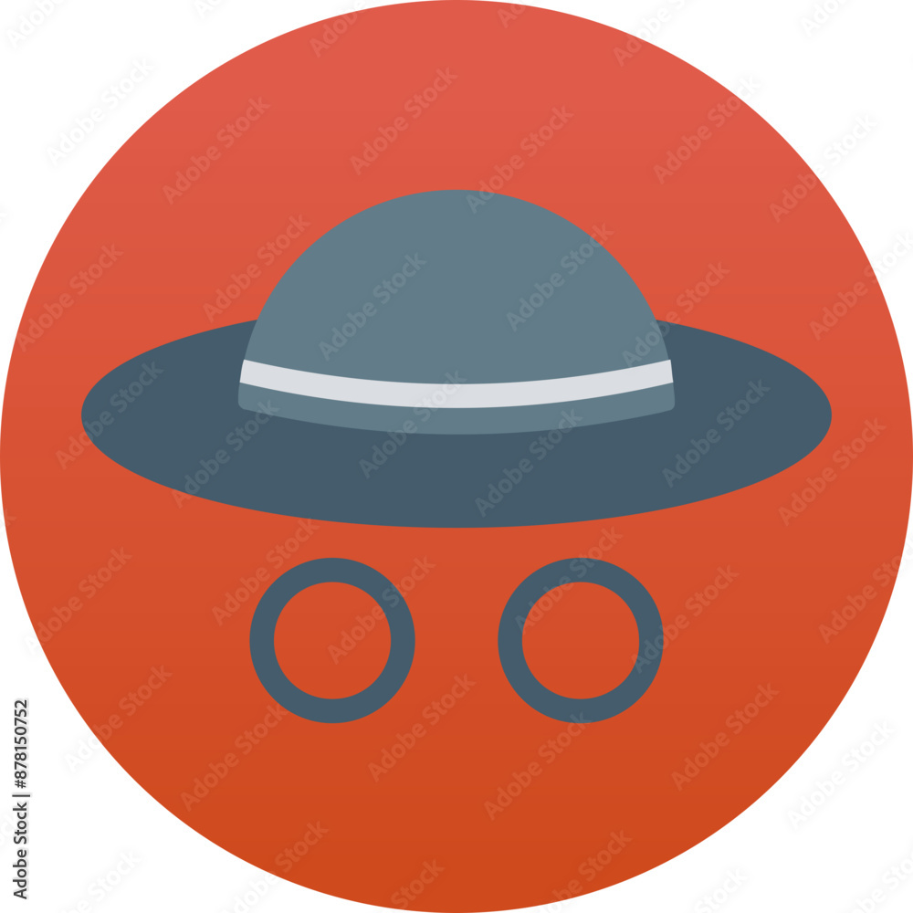 Hat vector icon in the background style 