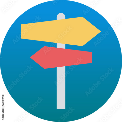 Signpost vector icon in the background style 