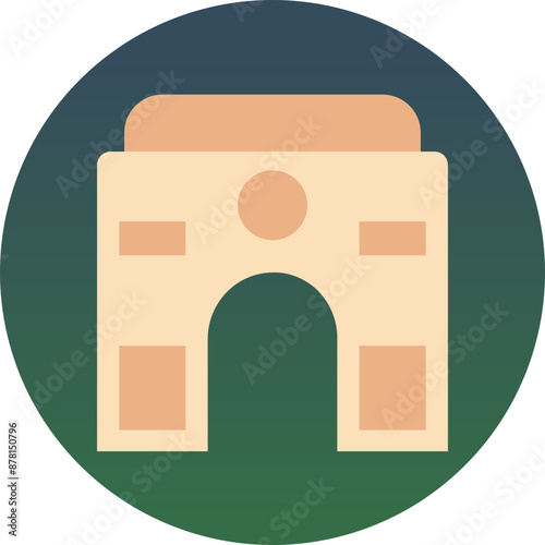 Castle vector icon in the background style 