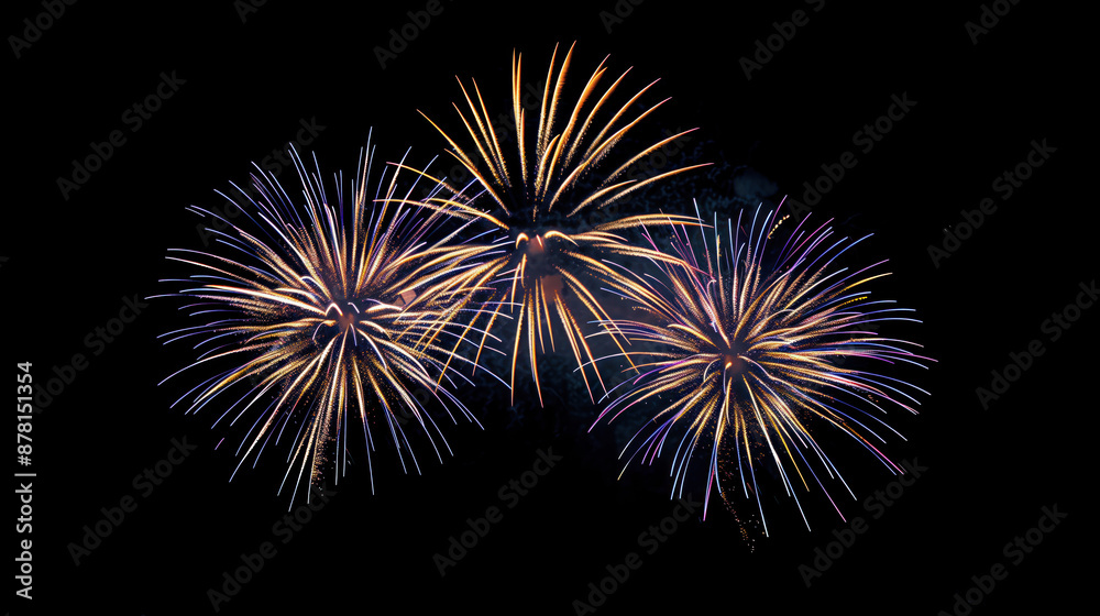 Exploding fireworks lights in the dark Exploding fireworks lights in the dark