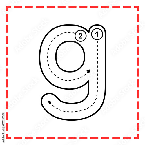 alphabet tracing gg illustration