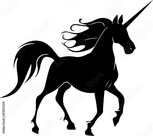 Silhouette of a Majestic Unicorn