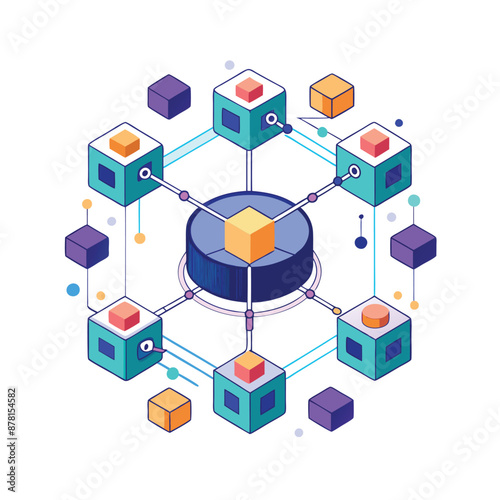 Cryptocurrency vector illustration