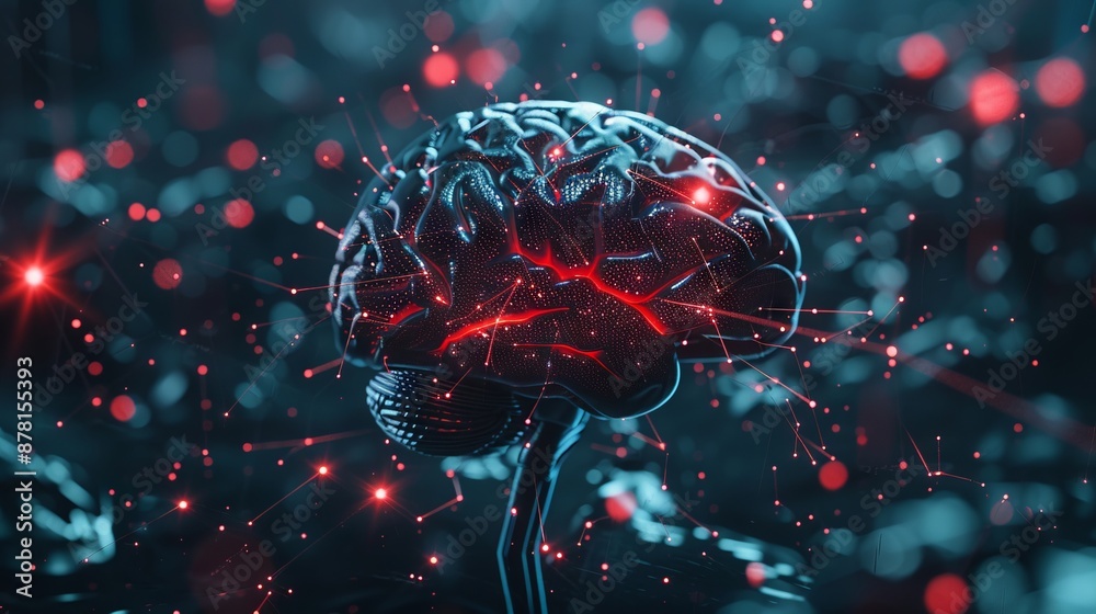 Fototapeta premium Futuristic Brain Interface