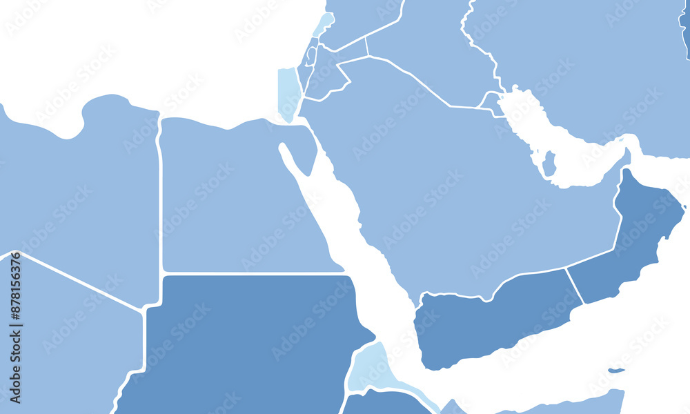 Arabian peninsula countries political map for education,Travel ...
