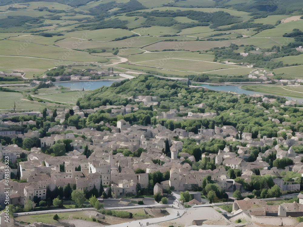 view of a village in region,Ai generated view of a village in region,Ai generated