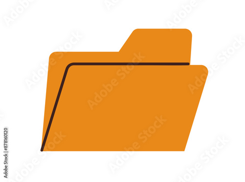 Computer folder. New empty file icon. Digital document, binder. Directory, storage archive. Business bureaucracy, saving digital information. Flat vector illustration isolated on white background