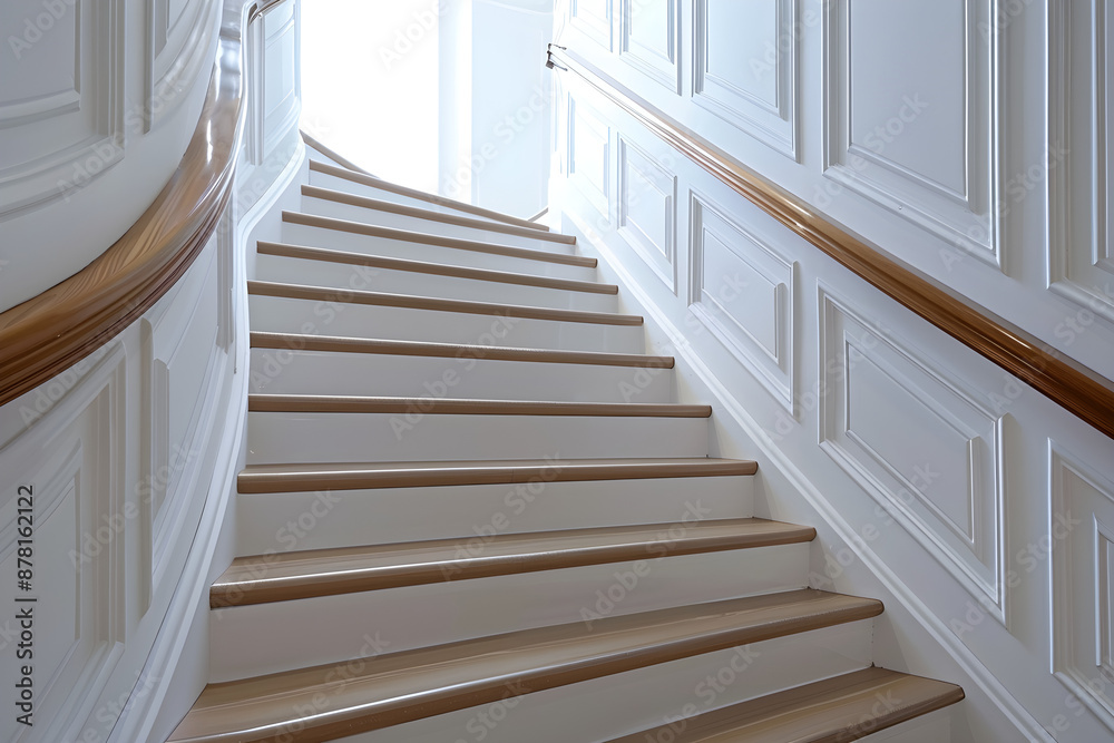 Fototapeta premium A handrail along a staircase