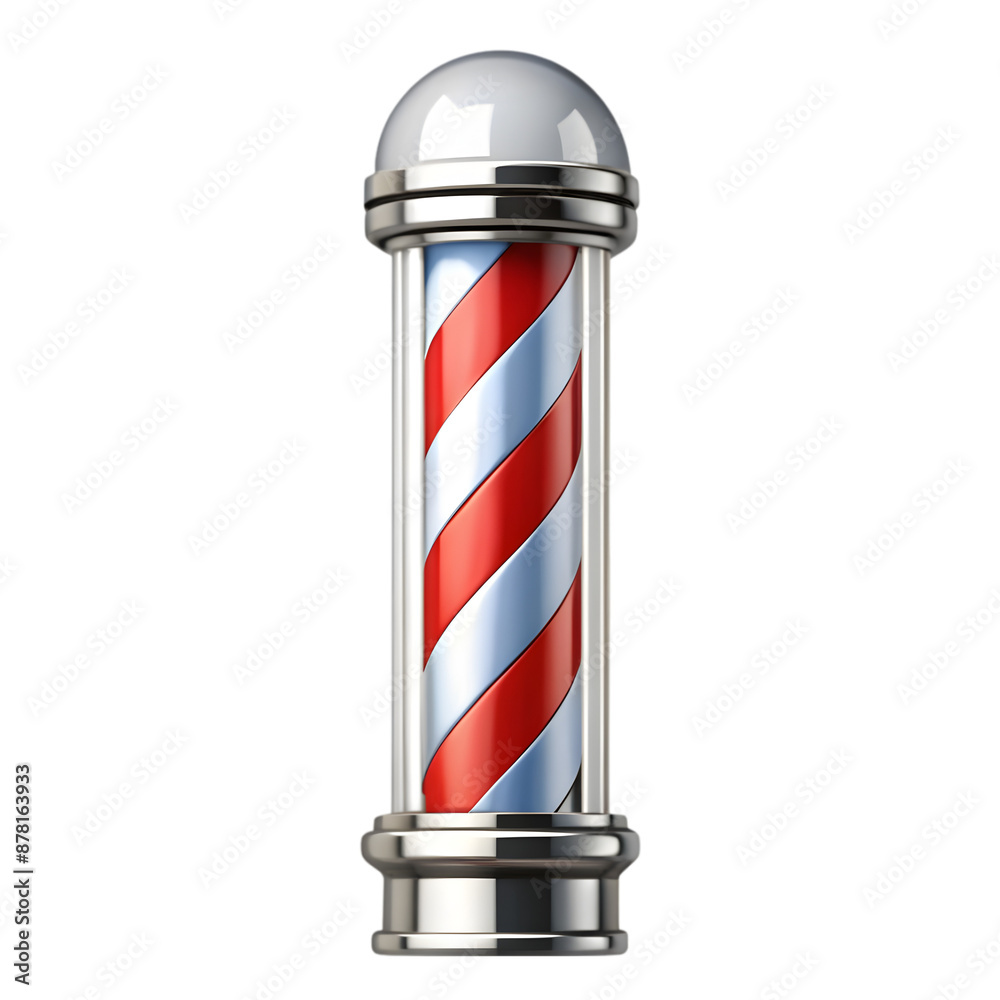 Barbershop pole Isolated on white background Barbershop pole Isolated on white background