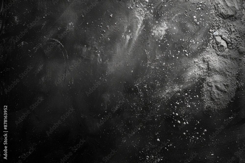 Dust Texture. Chalk Dust on Black Surface with Glistering Powdery Dust Particles Dust Texture. Chalk Dust on Black Surface with Glistering Powdery Dust Particles