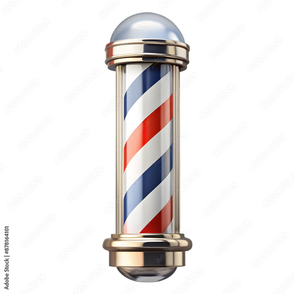 Barbershop pole Isolated on white background Barbershop pole Isolated on white background