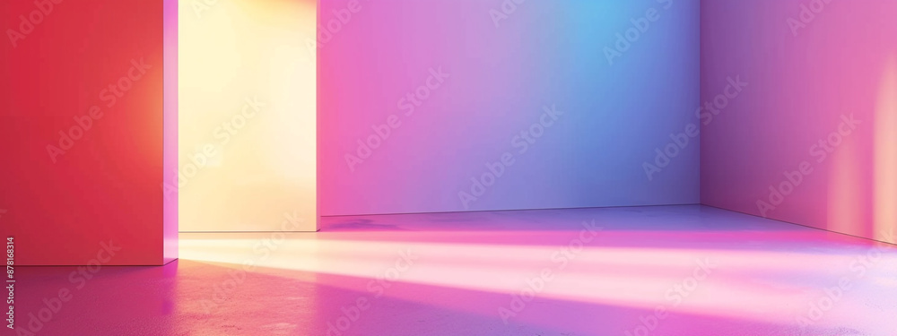 Obraz premium empty wall purple gradient background.