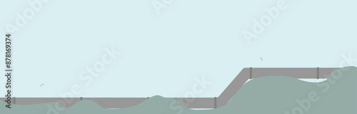 Ocean floor pipeline