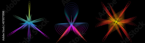 The vector dotted spiral vortex graphic is a visually interesting and complex image. The use of color, movement, and text all contribute to its overall effect.