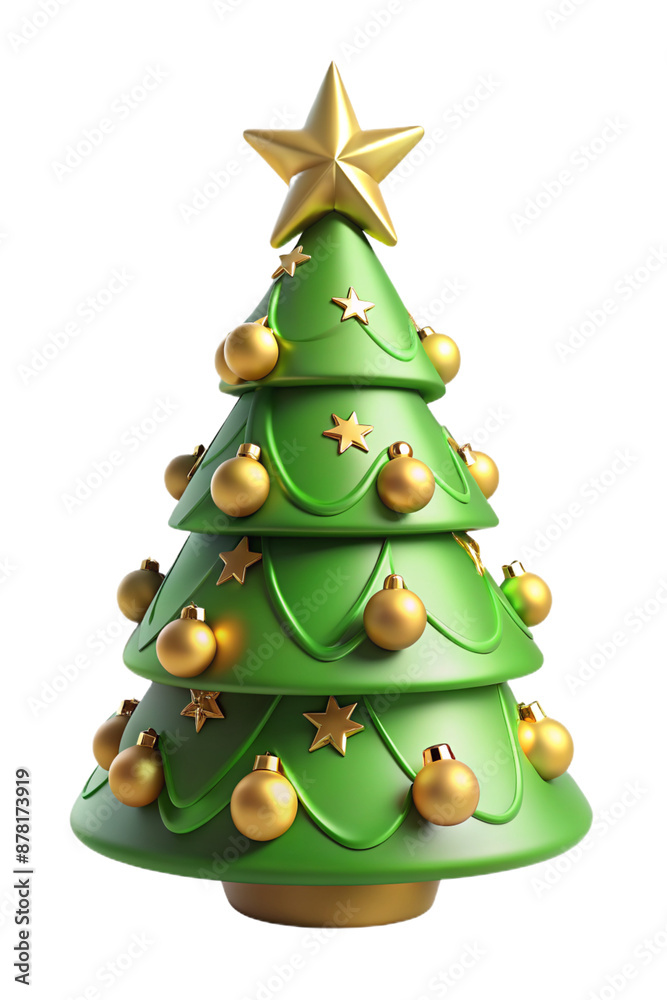 A charming 3D-style Christmas tree adorned with Bethlehem star and festive toys, perfect for sublimation, web, print, and joyful holiday-themed projects A charming 3D-style Christmas tree adorned with Bethlehem star and festive toys, perfect for sublimation, web, print, and joyful holiday-themed projects