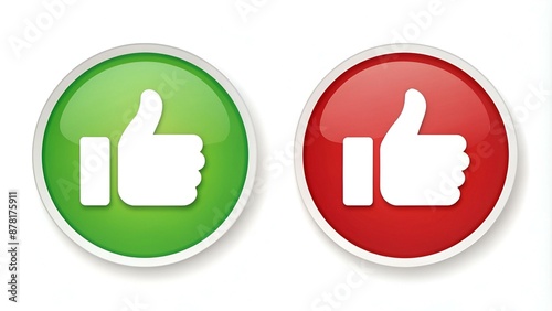 Do and Don't or Like and Unlike Icons w Positive and Negative Symbols