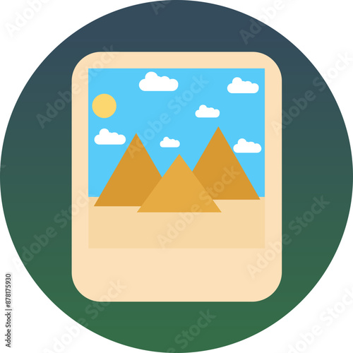 Mountains vector icon in background style 