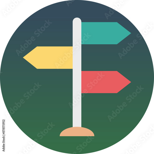 Signpost vector icon in background style 