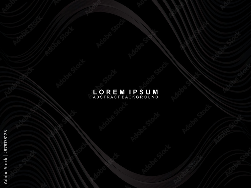 Abstract futuristic dark black background with wave design. Realistic 3d wallpaper with luxurious flowing lines. Perfect background for posters, websites, brochures, banners, applications, etc. Abstract futuristic dark black background with wave design. Realistic 3d wallpaper with luxurious flowing lines. Perfect background for posters, websites, brochures, banners, applications, etc.