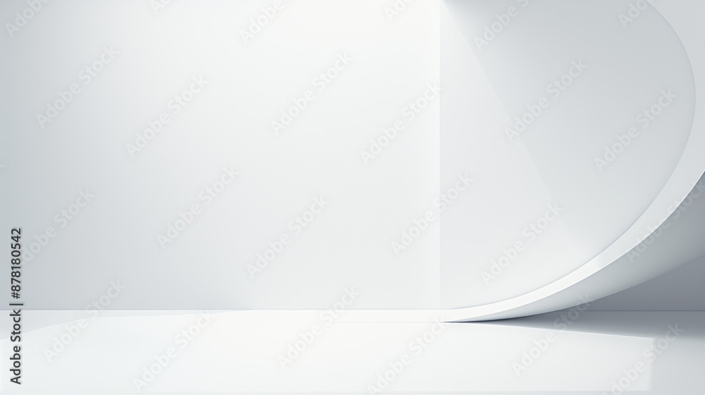 A room with a minimalist design in white tones A room with a minimalist design in white tones