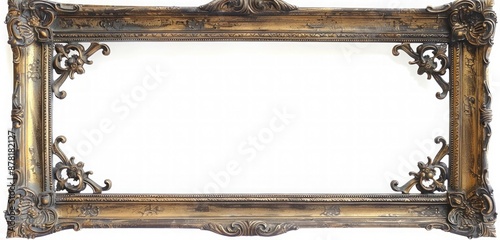  bronze frame with elaborate filigree and patina finish